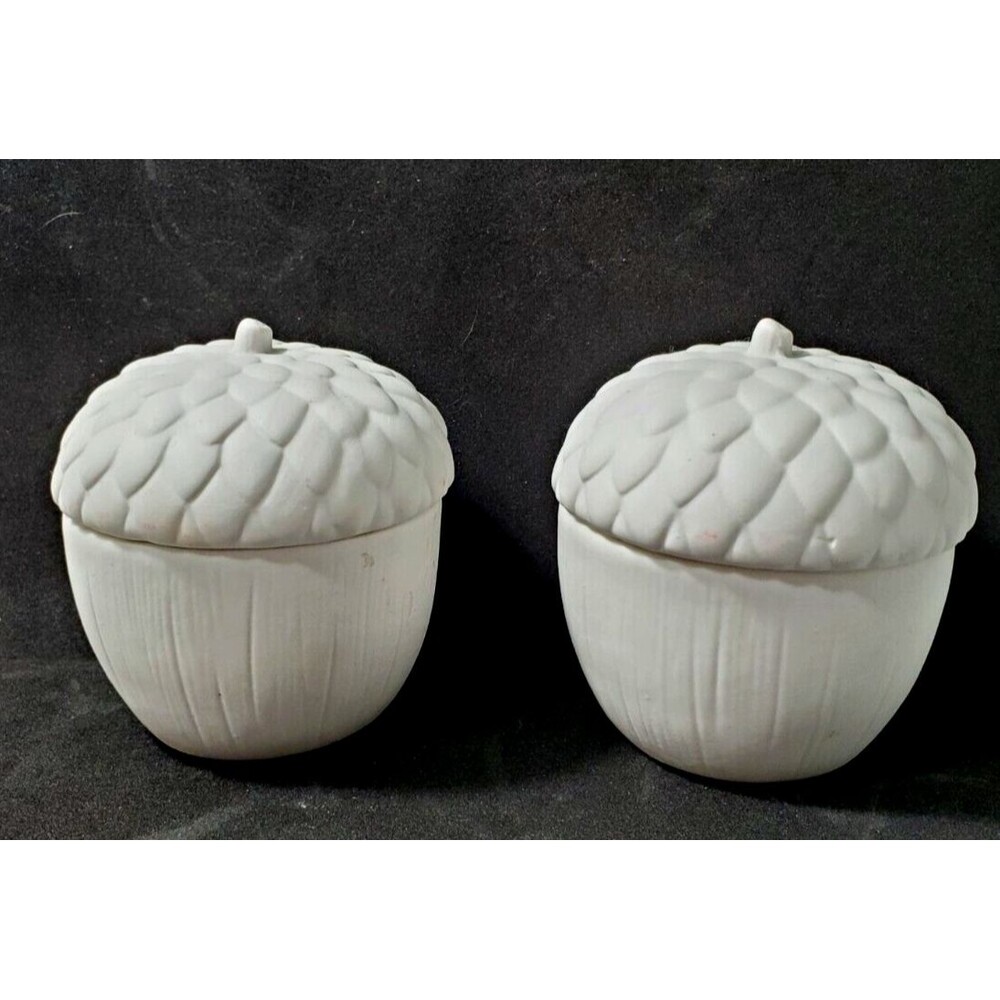 Acorn Candle Holders made from White Bisque
